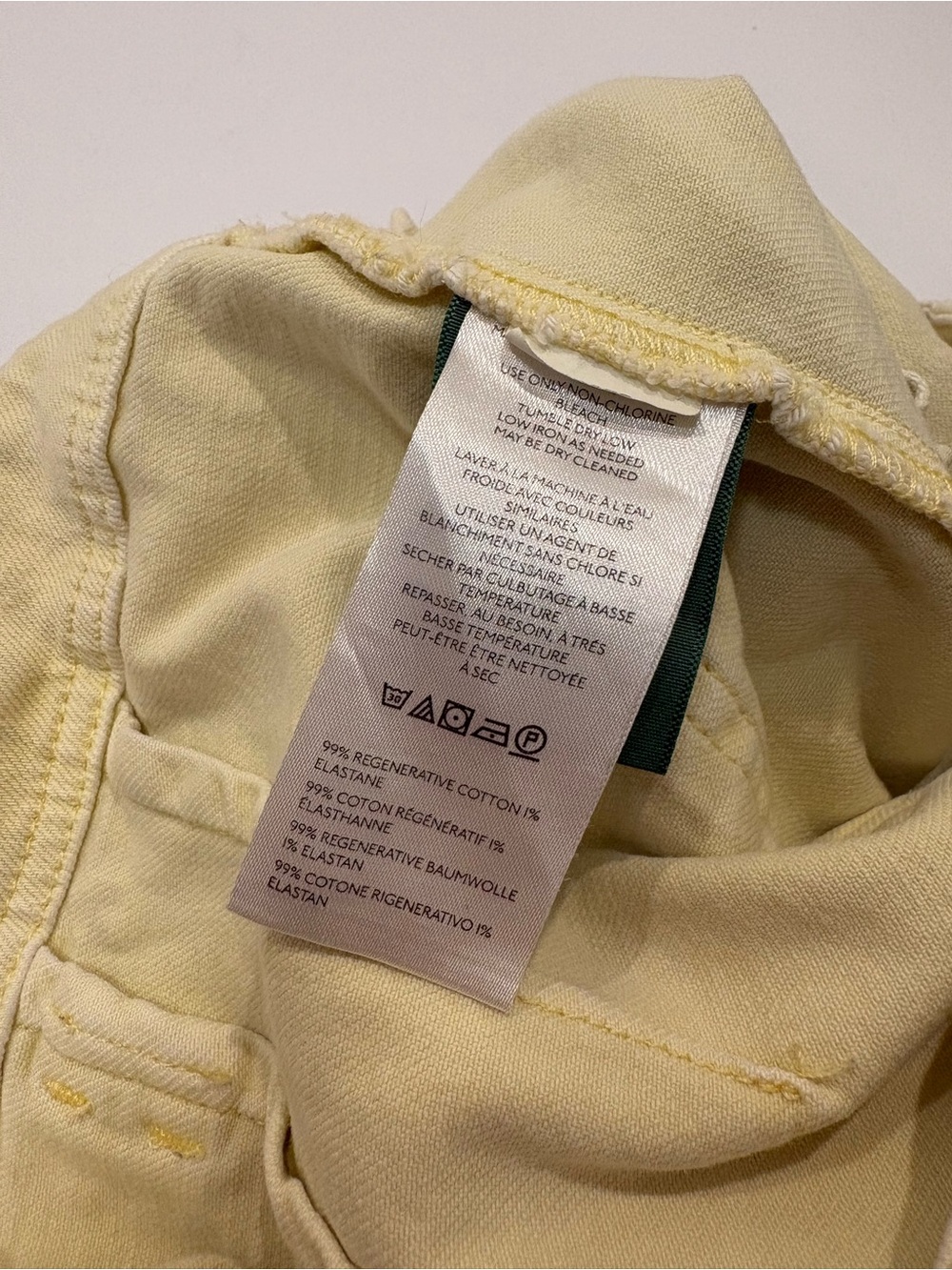 Pilcro The Kit Regenerative Cotton High-Waist Butter Yellow Shorts 30 - Picture 8 of 8